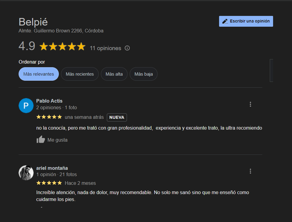 Belpié - Podología y Reflexología